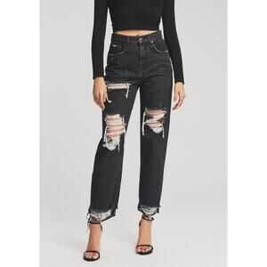 Retrofete 'Maggie' Black Denim Jean Size 28 - NWT